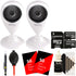 Two Vivitar IPC-112 Wi-Fi Security Surveillance Capture Cameras with Complete Accessory Kit