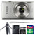 Canon Ixus 185 / Elph 180 20MP Digital Camera 8x Optical Zoom Silver with Accessories