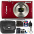 Canon IXUS 185 / ELPH 180 20.0MP Digital Camera 8x Optical Zoom Red with Accessories