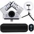 Zoom iQ6 Stereo X/Y Microphone for iPhone/iPad for Recording Audio with 8" LED Ring Light