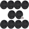 (10 Pack) 55mm Center Pinch Snap On Lens Cap Front Dust Cover for Canon Nikon Sony Fujifilm SLR Mirrorless Camera