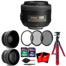 Nikon AF-S DX NIKKOR 35mm f/1.8G Lens with Top Accessory Kit for Nikon DSLR Cameras