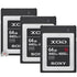 Three Pcs Sony 64GB G Series XQD Memory Card QDG64F/J