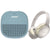 Bose QuietComfort 45 Noise-Canceling Wireless Over-Ear Headphones (White Smoke) and Bose Soundlink Micro Bluetooth Speaker (Stone Blue)