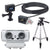 Zoom ECM-6 19.7' Extension Cable with Action Camera Mount +  ZOOM EXH-6 Dual XLR/TRS Combo Input Capsule For H5, H6, And F4 Recorders + Tall Tripod