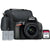 Nikon D5600 24.2MP Digital SLR Camera with 18-55mm AF-P DX Lens + 128GB Memory Card with Extra Battery
