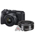 Canon EOS M6 24.2MP Mirrorless Digital Camera Black with 15-45mm Lens + EF-M 22mm f2 STM Lens
