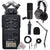 Zoom H6 All Black Handy Recorder + Boya BY-BA20 Aluminum Alloy Desk Holder Microphone Stand Bracket + Zoom ZDM-1 Podcast Mic Pack Accessory Bundle