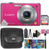 Panasonic Lumix DMC-FS7 Digital Camera Pink with Kids Fun Bundle