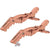 Pack of 10 BabylissPro Barberology 2 PC Sectioning Clips -Rose Gold