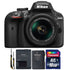 Nikon D3400 24MP Digital SLR Camera with 18-55mm Lens and 16GB Memory Card