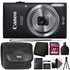 Canon IXUS 185 / ELPH 180 20MP Digital Camera Black with 64GB Accessory Bundle
