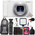 Sony ZV-1 20.1MP Digital Camera (White) + Wireless Shooting Grip + Top Accessory Kit