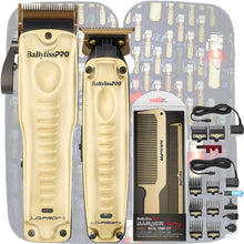 BaByliss Pro Limited Edition LO-PROF Clipper & Trimmer Gold Gift Set Accessory Kit