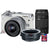 Canon EOS M6 24.2MP Mirrorless Digital Camera White with 15-45mm Lens + EF 75-300mm III Lens Kit