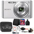 Sony DSC-W830 20.1MP Digital Camera (Silver) with Accessory Bundle