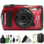 OM SYSTEM Tough TG-7 Digital Camera (Red) with Memory Card Reader and Cleaning Kit