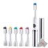 Vivitar Ultrasonic IPX7 Waterproof Electric Toothbrush with Pulsating Head and Germ Protection, 6 Heads Included