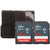 2x SanDisk 64GB Ultra SDXC UHS-I Memory Card + Memory Card Holder