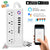 Vivitar Smart Home Smart Plug Power Strip 4 Wi-Fi Outlets + 4 USB Ports Compatible with Alexa and Google Home - No Hub Required