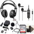 Zoom APH-2n Accessory Package +  Boya BY-HP2 Professional Over-Ear Hi-Fi Monitor Headphones +  Boya BY-M1DM Dual Omnidirectional Lavalier Microphone  + 32GB Memory Card + Cleaning Kit