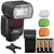 Nikon SB-5000 AF Speedlight Shoe Mount Flash + 4 AA Panasonic Batteries + 3pc Cleaning Kit