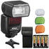 Nikon SB-5000 AF Speedlight Shoe Mount Flash + 4 AA Panasonic Batteries + 3pc Cleaning Kit