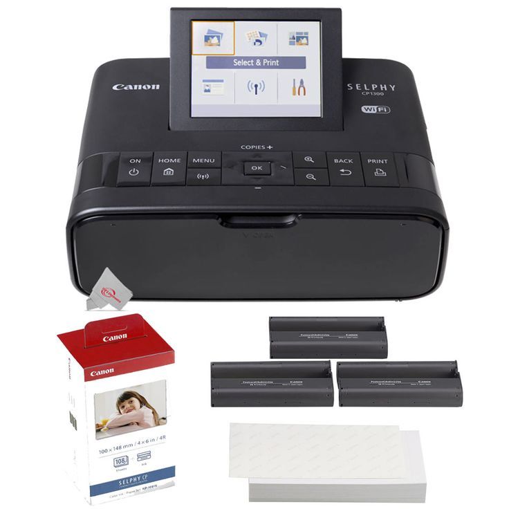 strand Pløje Kloster Canon Selphy CP1300 Compact Photo Printer Black + Canon KP-108IN Selph –  The Teds Store
