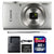 Canon Ixus 185 / Elph 180 20MP Digital Camera 8x Optical Zoom Silver with 32GB Memory Card
