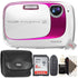 Fujifilm Finepix Z35 10MP Digital Camera (Pink / White) with  All You Need Accessory Bundle