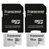 2 Packs Transcend 16GB MicroSD 300s 95MB/s Class 10 Micro SDHC Memory Card with SD Adapter