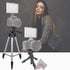 Vivitar Dimmable Brightness 160 LED Video Light with Tall Tripod and 12" Table Top Tripod for DSLRs