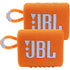 2 Units JBL Go 3 Portable Waterproof Wireless Outdoor Bluetooth Speaker Orange