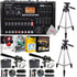Zoom R8 8-Track Digital Recorder / Interface / Controller / Sampler + Two VidPro 1"Pr Shotgun Microphone Kit + Music Maker Mix and Master Suite + Two Tall Tripod