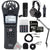 Zoom H1n 2-Input / 2-Track Portable Digital Handy Recorder With Built In Microphone  + Boya BY-BA20 Aluminum Alloy Desk Holder Microphone Stand Bracket + Zoom ZDM-1 Podcast Mic Pack Accessory Bundle + 32GB Memory Card + Rechargeable Battery & Charger
