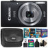 Canon PowerShot IXUS 185 / Elph 180 20MP Slim Camera Black with Photo Editing - Scrapbooking Collection Accessory Bundle
