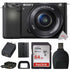 Sony ZV-E10 Flip-Out Touchscreen LCD Mirrorless Camera with Sony 16-50mm Lens ILCE-6400L/B Kit