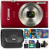 Canon PowerShot IXUS 185 / Elph 180 20MP Ultra Slim Camera Red with Kids Photo Editing Scrapbooking Collection Kit