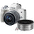 Canon EOS M50 Mirrorless Digital Camera White with 15-45mm Lens + Canon EF-M 22mm f2 STM Lens Silver