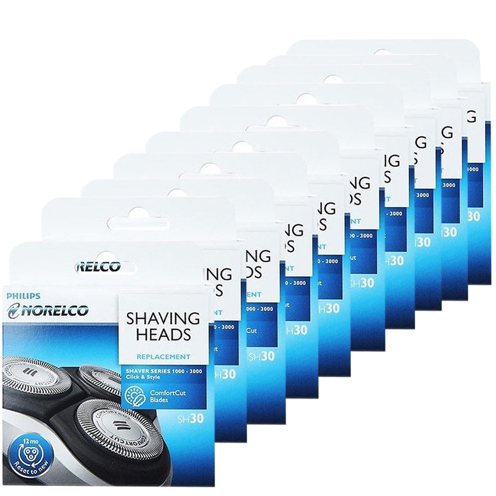 10x Philips Norelco SH30/52 Replacement Shaving Heads for S1150/81 / S ...