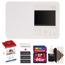 Canon SELPHY CP1500 Compact Photo Printer (White) with KP-108IN Selphy Color Ink Accessory Kit