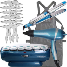 BabylissPro Nano Titanium 1.25 Inch Hair Straightener with Ionic Hair Dryer and 12-Roller Hairsetter Pro Styling Bundle