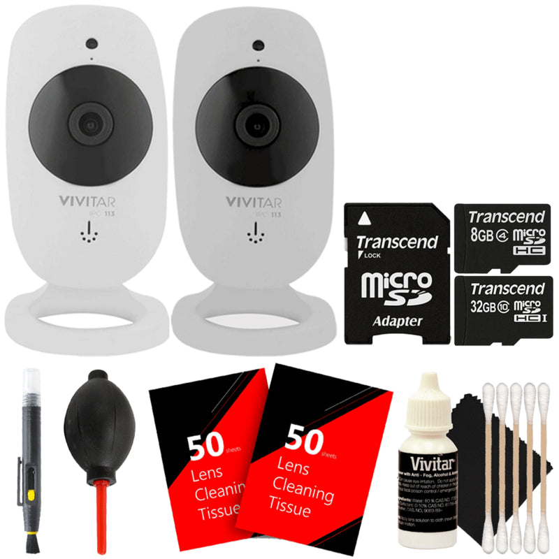 Two Vivitar IPC-113 High Definition Capture Cameras with Deluxe Accessory Bundle