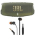 JBL Charge 5 Portable Bluetooth Speaker Green with JBL T110 in Ear Headphones