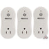 3x Vivitar Smart Home Wi-Fi Outlet + USB Port Compatible with Alexa and Google Home - No Hub Required