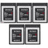 Five Pcs Sony 64GB G Series XQD Memory Card QDG64F/J
