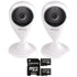 Two Vivitar IPC-112 Smart Home Capture Cameras with Two 32GB MicroSD Memory Cards