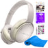 Bose QuietComfort 45 Noise-Canceling Wireless Over-Ear Headphones (White Smoke) + Foam Exercise Roll Up Mat + Fitness and Wellness Plus Software Suite