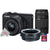Canon EOS M200 24.1MP APS-C Mirrorless Digital Camera Black with 15-45mm + 75-300mm Lens Kit