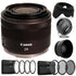 Canon RF 24mm f/1.8 Macro IS STM Lens with 52mm Wide Angle Lens and Accessories